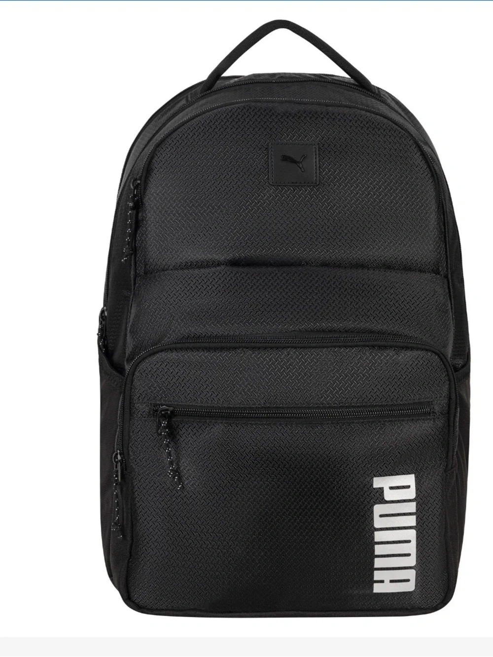 Puma Black Men's Logo Front Zip Backpack  unlimited